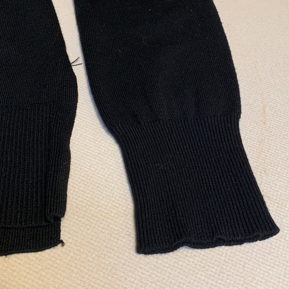 Arizona Women's Black Cardigan with White Stripes - Picture 5 of 7